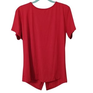 Elegant Red Women's Blouse With Open Embroidered Back(5 For $20 Item)